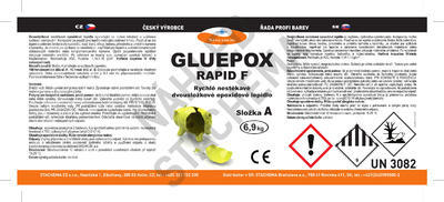 GLUEPOX RAPID F, rychlé nestékavé epoxidové lepidlo, bahama, set 1,45 kg - 2