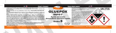 GLUEPOX RAPID F, rychlé nestékavé epoxidové lepidlo, bahama, set 1,45 kg - 3